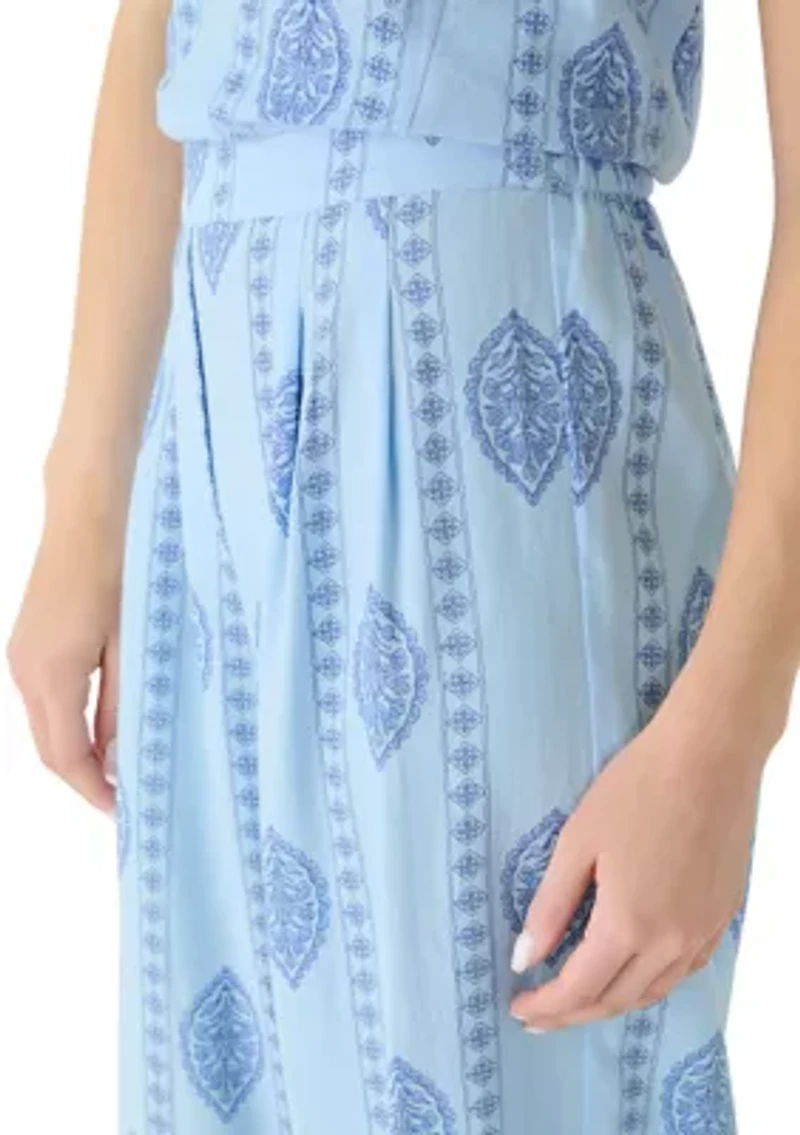 Women's Pull On Leaf Vine Printed Pants