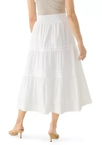 Women's Pull On Tier Midi Skirt