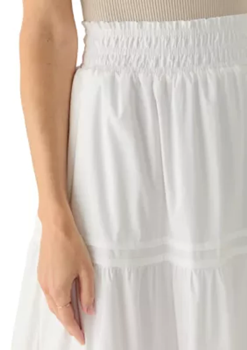 Women's Pull On Tier Midi Skirt
