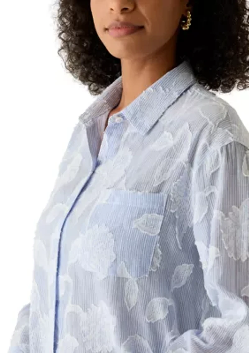 Women's Long Sleeve Striped Shirt