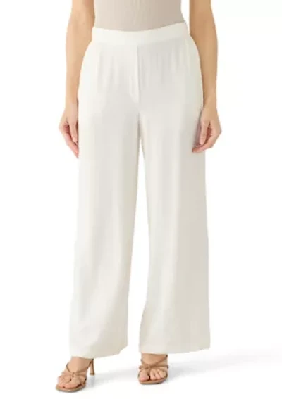 Petite Pull On Wide Leg Trousers