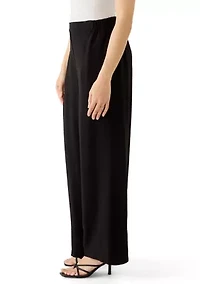 Petite Pull On Wide Leg Trousers