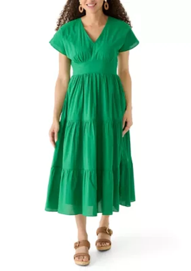 maggy london cotton eyelet tiered midi dress Maggy London Women's Dresses Mini Ruffle Mock Neck Eyelet Dress with Tiered Skirt, Antique White, 0 at Amazon Women's Clothing store