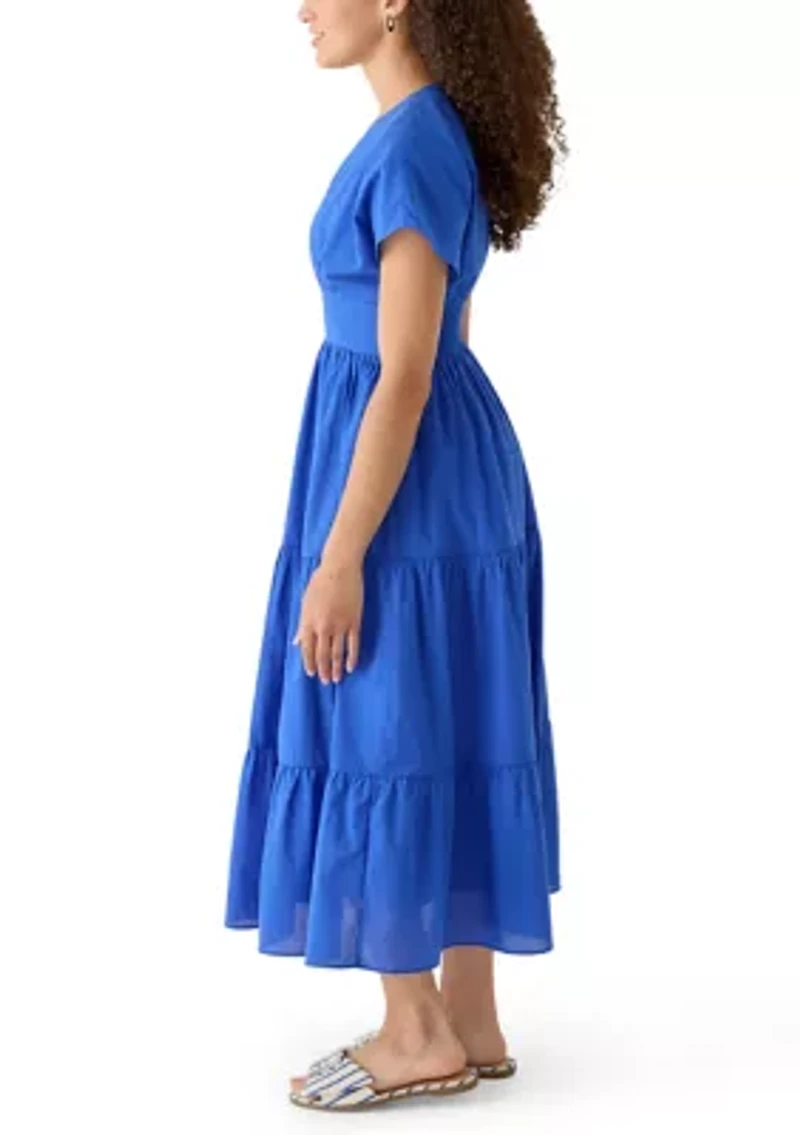 Petite Tiered Midi Dress
