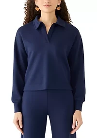 Petite Johnny Collar Scuba Top