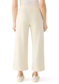 Petite Wide Leg Scuba Pants