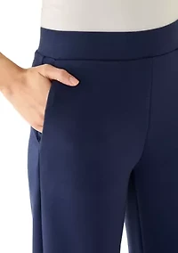 Petite Wide Leg Scuba Pants