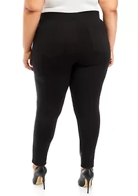 Plus Pull On Faux Leather Pants
