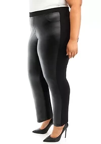 Plus Pull On Faux Leather Pants