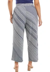 Plus Pull On Wide Leg Pants