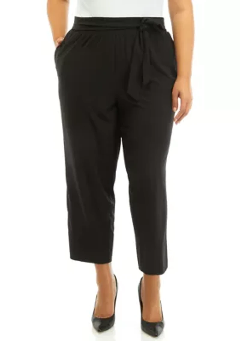 Plus Pull On Ankle Pants