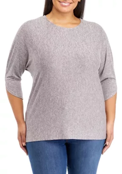 Plus Hacci Dolman Sleeve Top