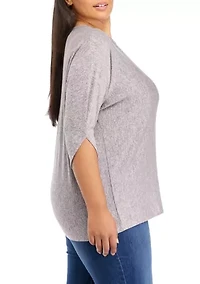 Plus Hacci Dolman Sleeve Top