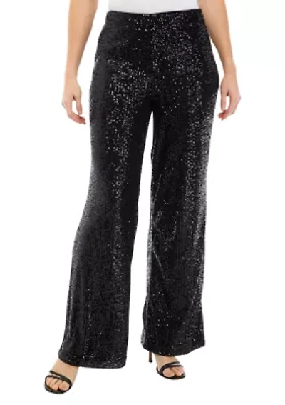 Women's Velvet Wide Leg Pants