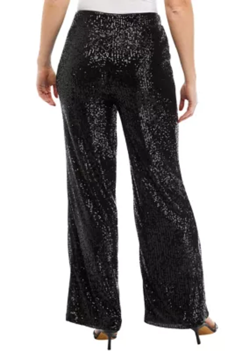Women's Velvet Wide Leg Pants