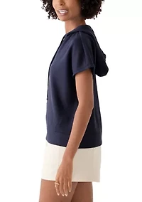 Women's Short Sleeve Scuba Hoodie