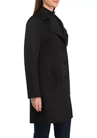 Women's Faux Suede Long Button Front Jacket