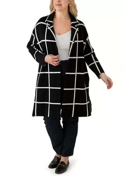 Plus Notch Collar Coatigan