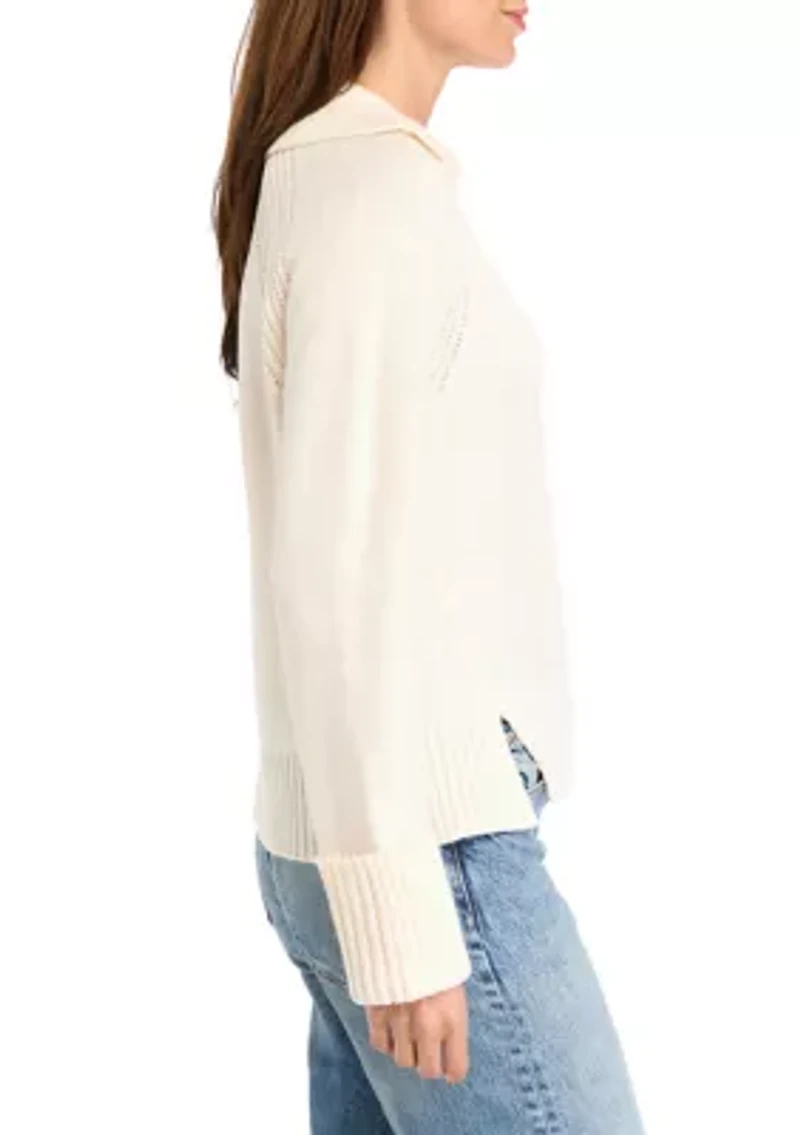 Women's Johnny Collar Sweater