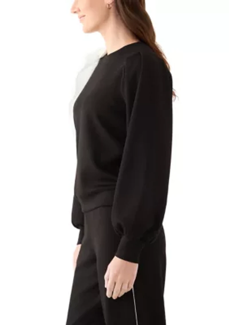 Women's Puff Sleeve Bow Sweatshirt