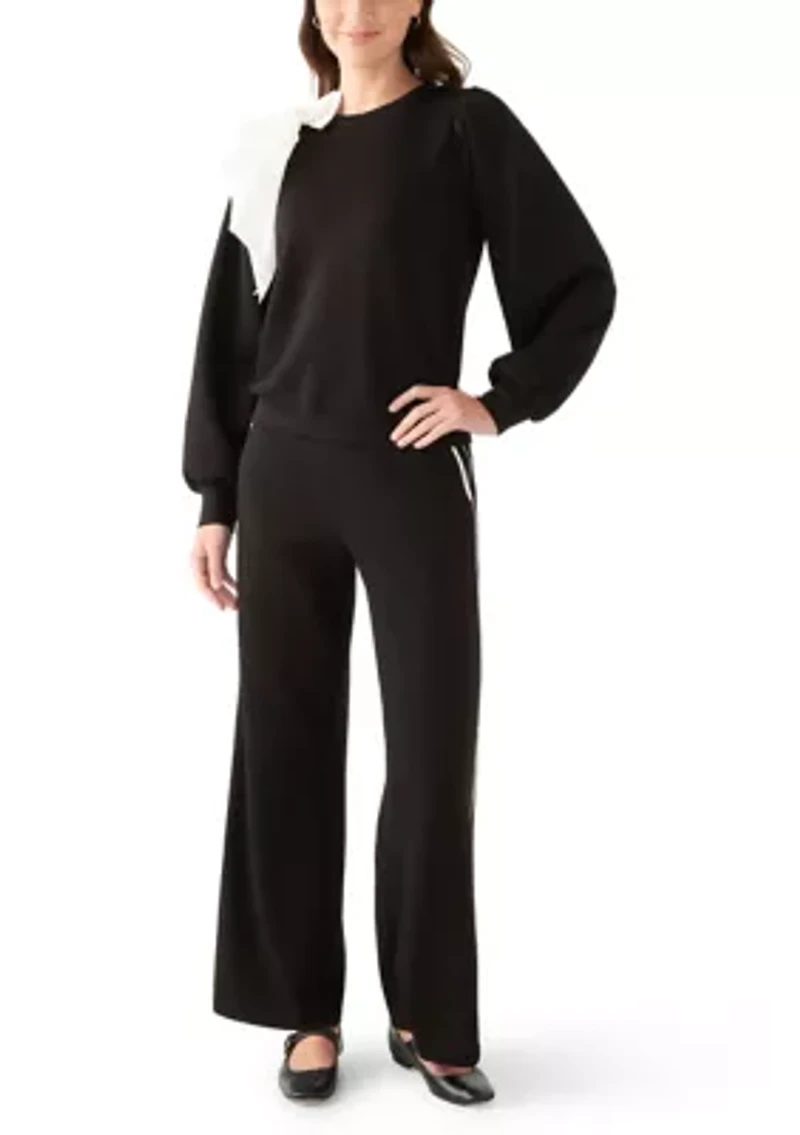 Women's Puff Sleeve Bow Sweatshirt