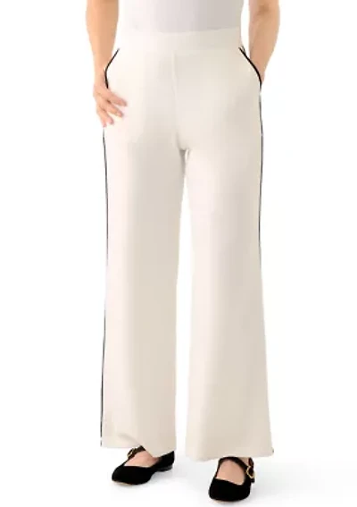Women's Scuba Pants with Satin Piping