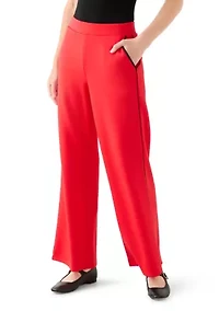 Women's Scuba Pants with Satin Piping