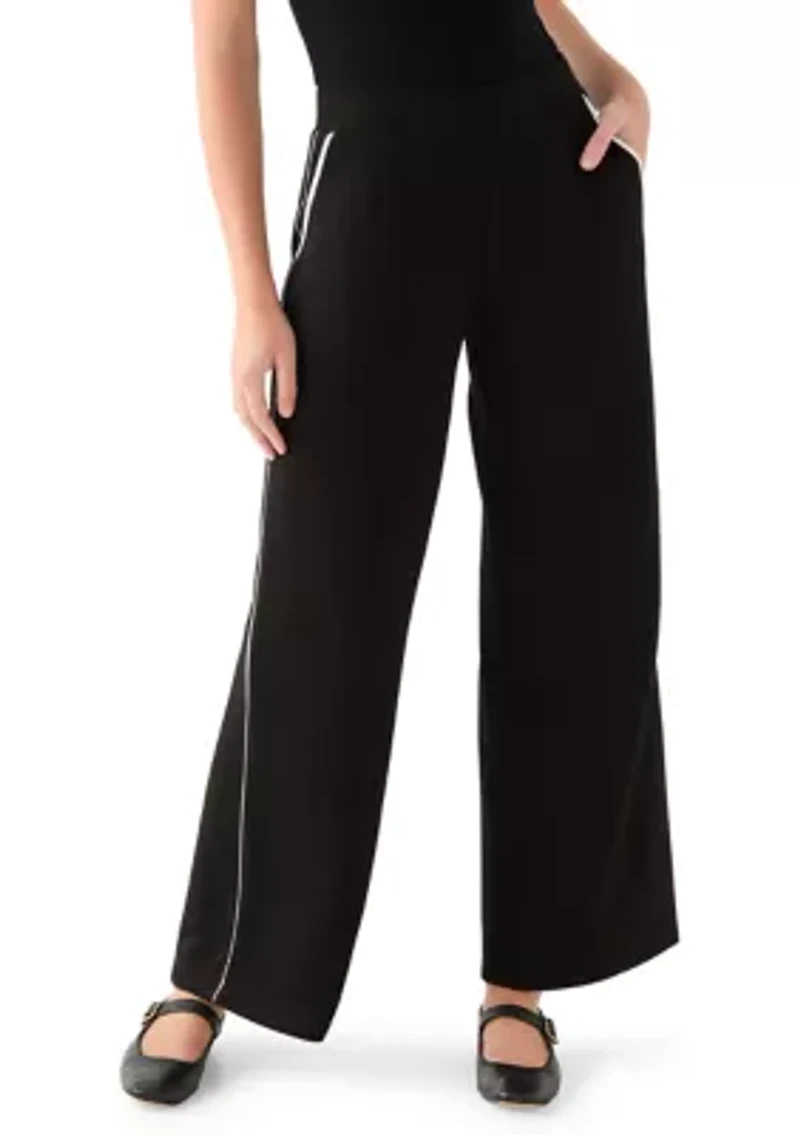 Women's Scuba Pants with Satin Piping