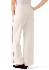 Women's Scuba Pants with Satin Piping