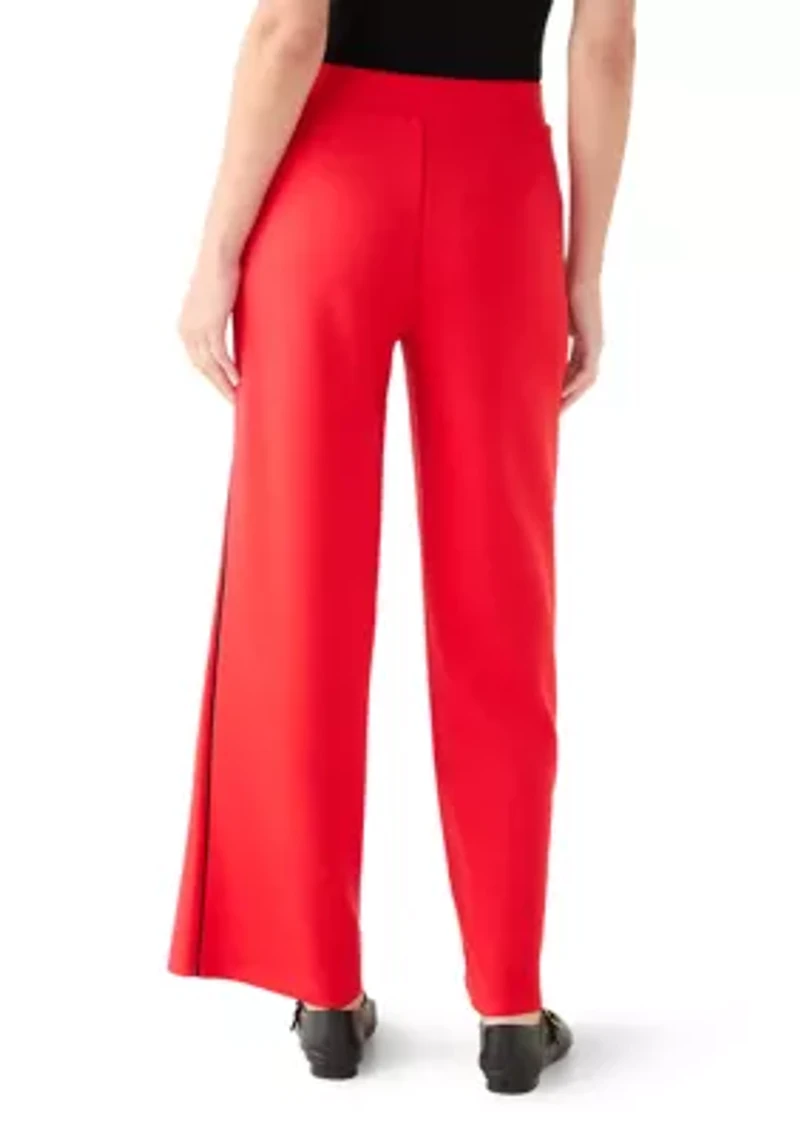 Women's Scuba Pants with Satin Piping
