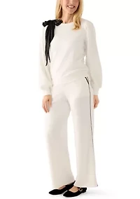 Women's Scuba Pants with Satin Piping