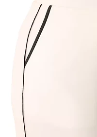 Women's Scuba Pants with Satin Piping