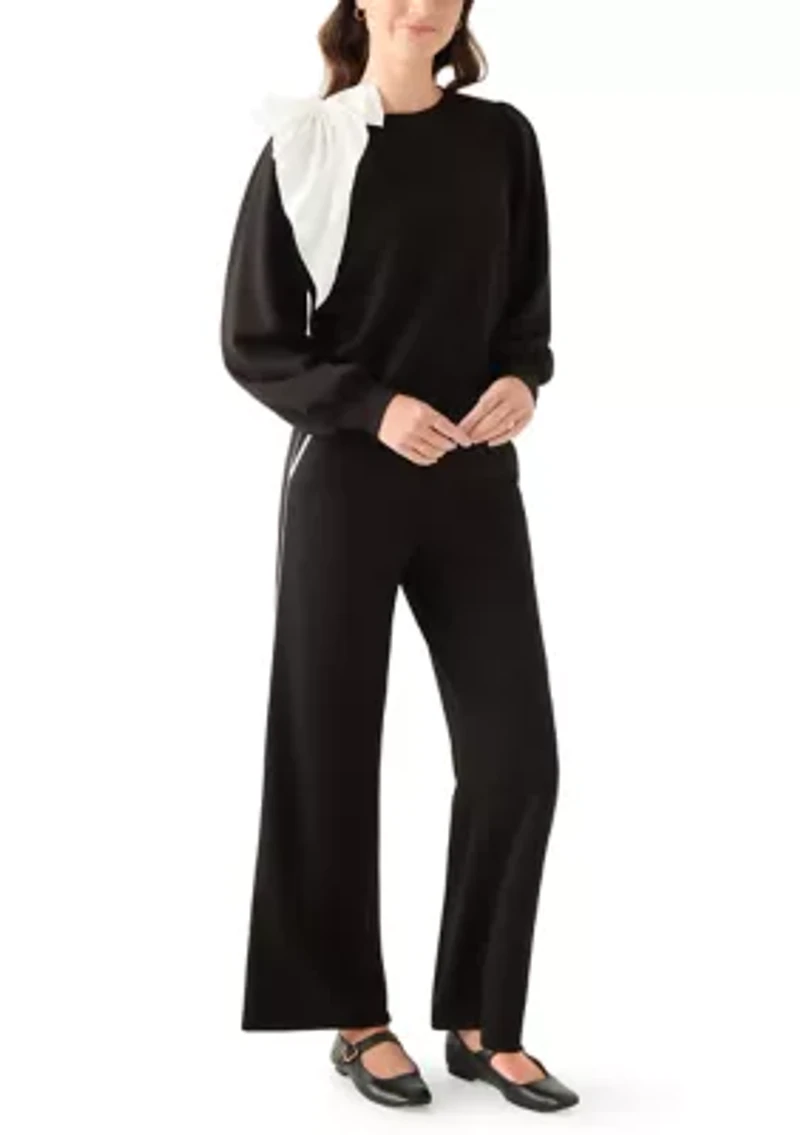 Women's Scuba Pants with Satin Piping