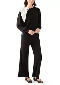 Women's Scuba Pants with Satin Piping