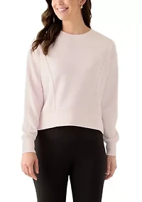 Women's Satin Piped Sweatshirt
