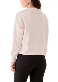 Women's Satin Piped Sweatshirt