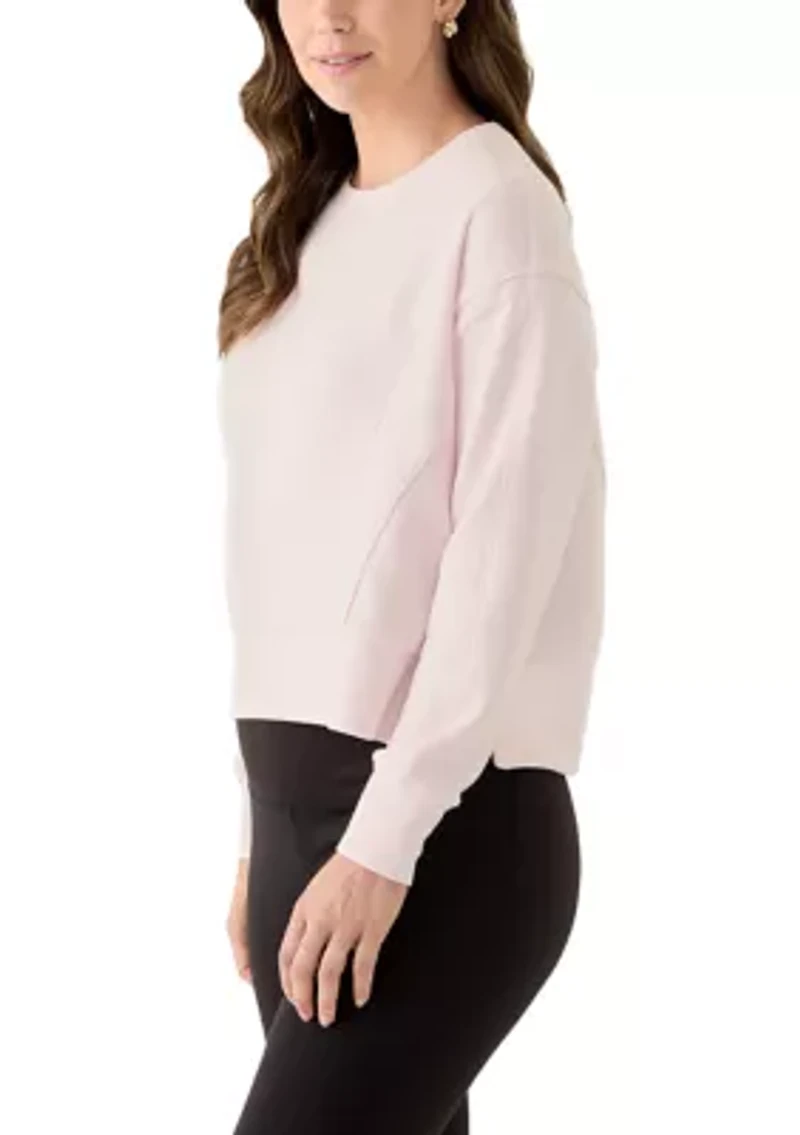 Women's Satin Piped Sweatshirt