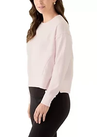 Women's Satin Piped Sweatshirt