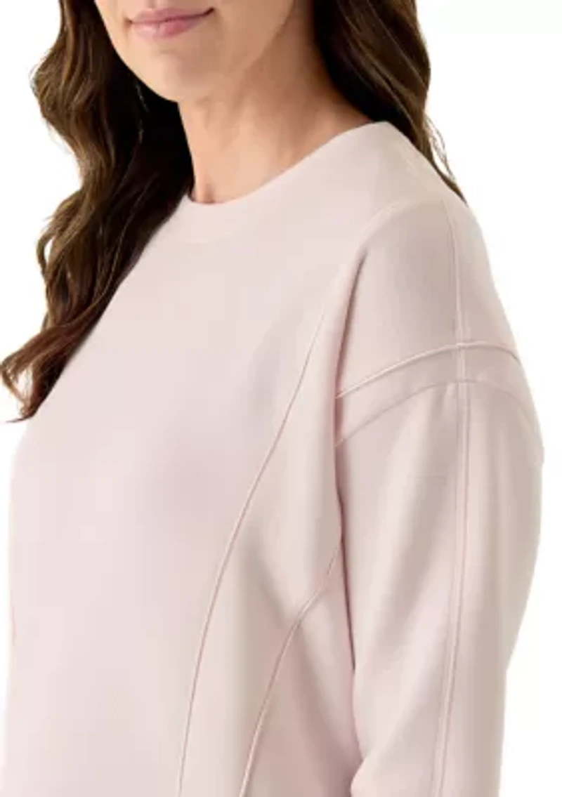 Women's Satin Piped Sweatshirt