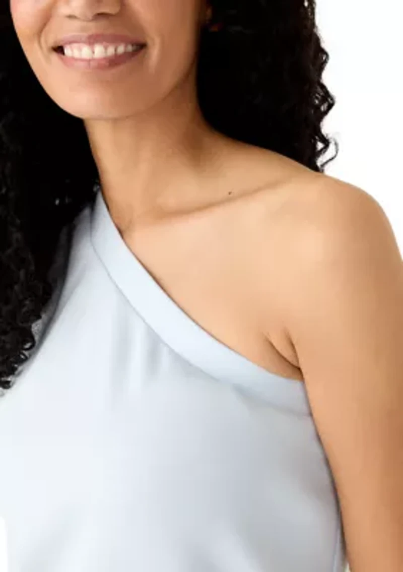 Women's Long Sleeve One Shoulder Scuba Sweatshirt