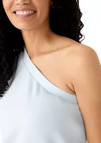 Women's Long Sleeve One Shoulder Scuba Sweatshirt