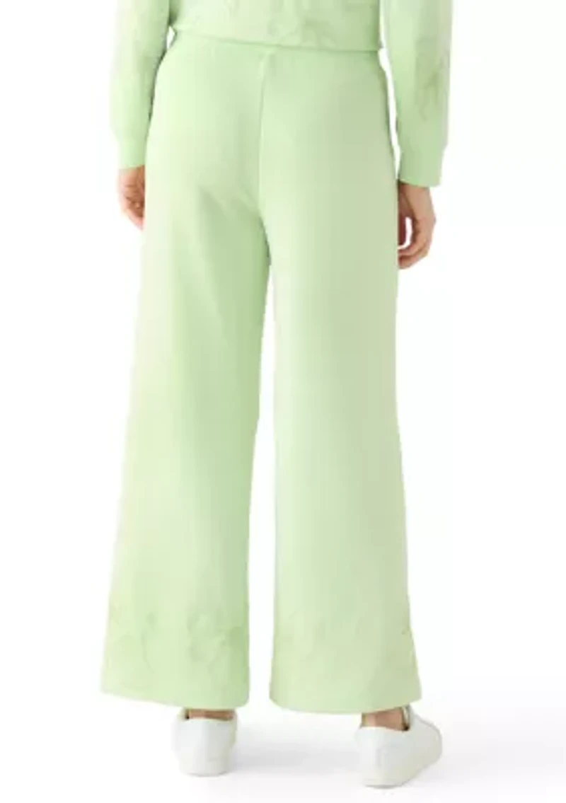Women's Floral Trim Scuba Pants