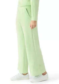 Women's Floral Trim Scuba Pants