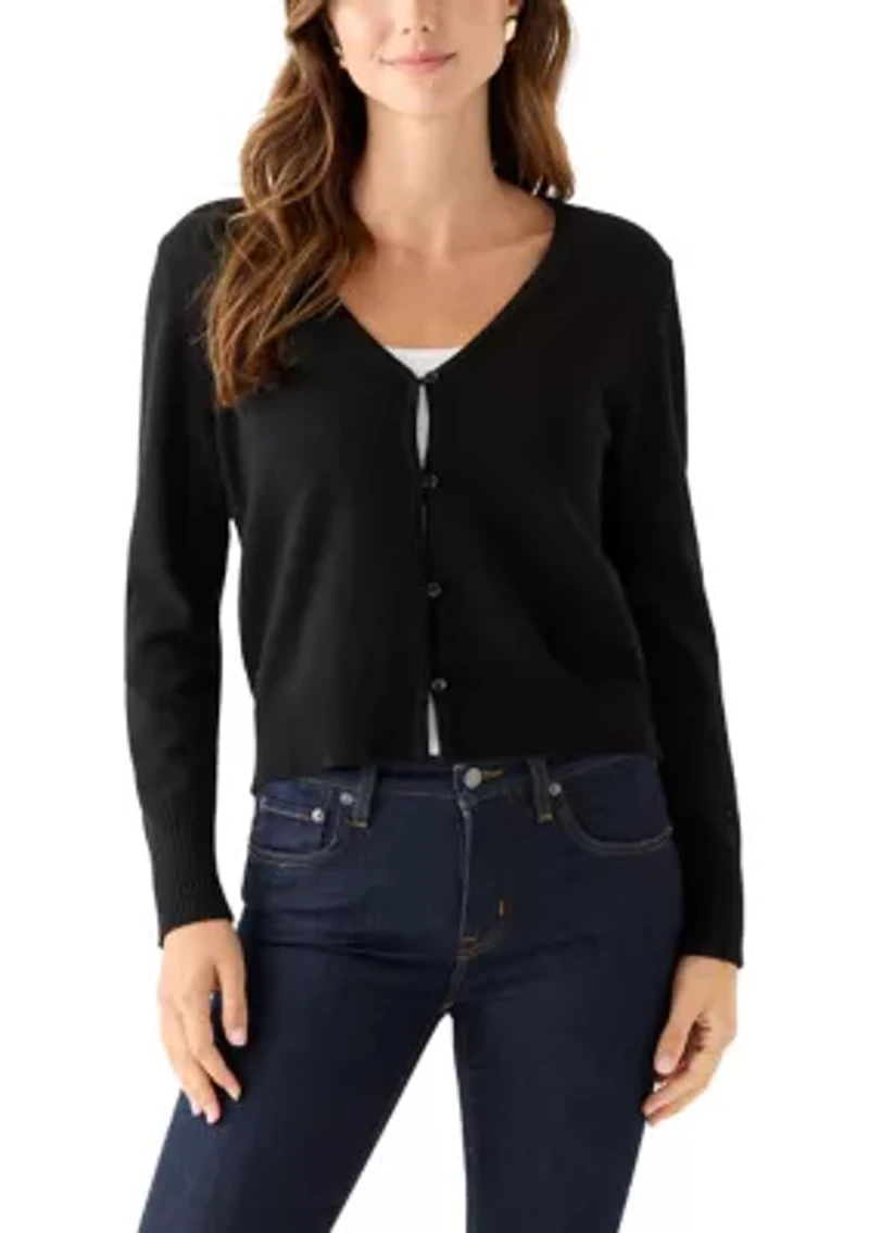 Women's V-Neck Button Front Cashmere Cardigan