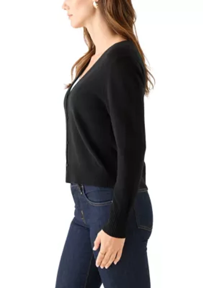 Women's V-Neck Button Front Cashmere Cardigan
