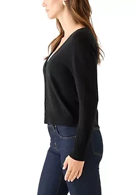 Women's V-Neck Button Front Cashmere Cardigan