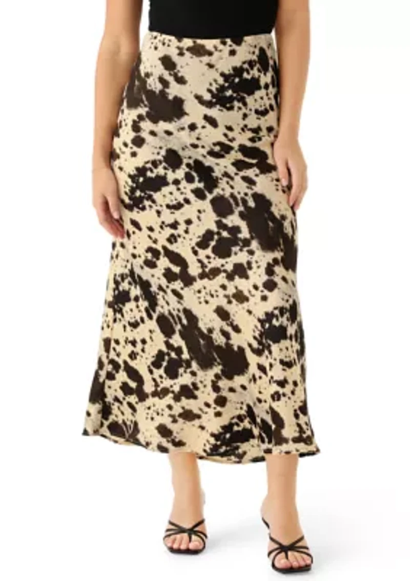 Women's Print Bias Midi Skirt