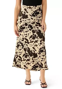 Women's Print Bias Midi Skirt