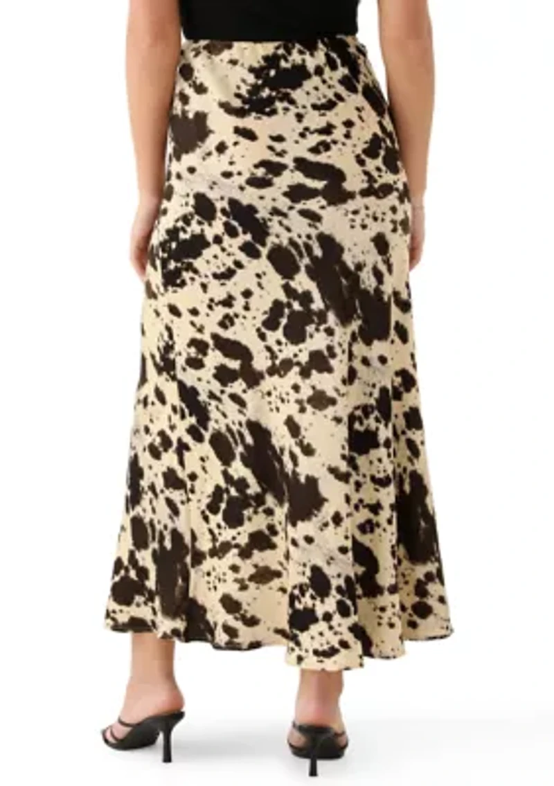 Women's Print Bias Midi Skirt