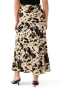 Women's Print Bias Midi Skirt